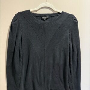 Banana Republic Black Ribbed Crewneck Sweater